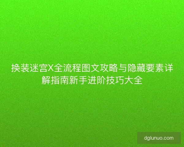 换装迷宫X全流程图文攻略与隐藏要素详解指南新手进阶技巧大全